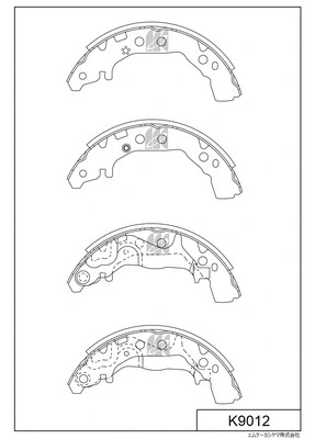 Jeu de mâchoires de frein MK Kashiyama K9012
