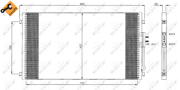 Condenseur, climatisation NRF 35383