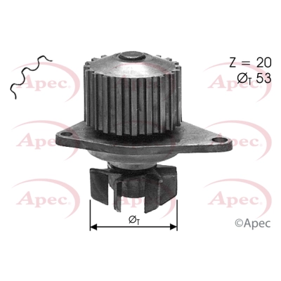 Pompe à eau, refroidissement du moteur APEC AWP1130