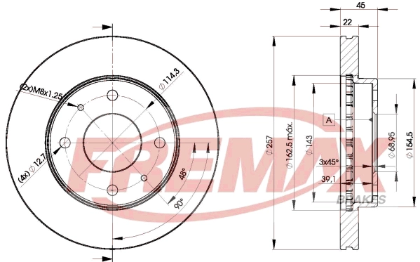Disque de frein FREMAX BD-2831
