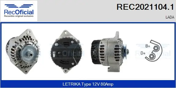 Alternateur RECOFICIAL REC2021104.1