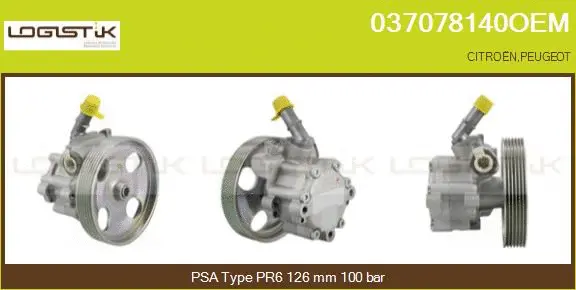 Pompe hydraulique, direction LGK 037078140OEM