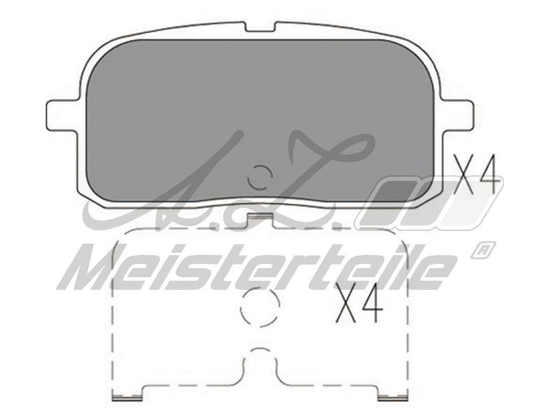Kit de plaquettes de frein, frein à disque A.Z. Meisterteile AZMT-44-022-2279