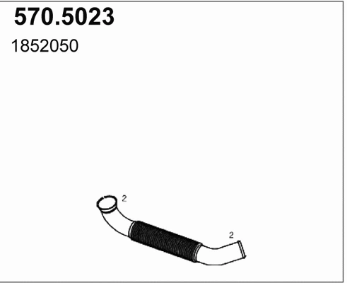 Tuyau d'échappement ASSO 570.5023