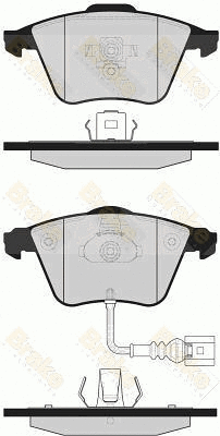 Kit de plaquettes de frein, frein à disque Brake ENGINEERING PA1681