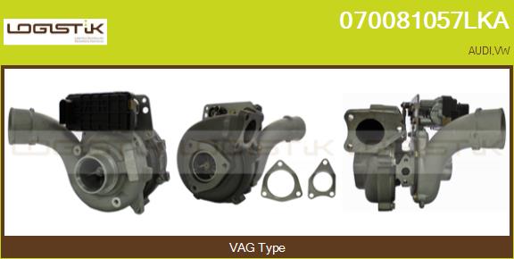 Turbocompresseur, suralimentation LGK 070081057LKA