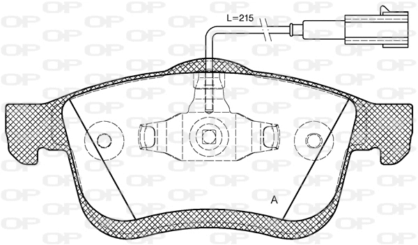 Kit de plaquettes de frein, frein à disque OPEN PARTS BPA1183.01