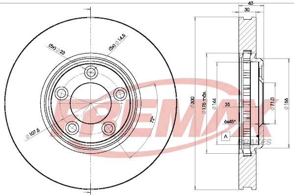 Disque de frein FREMAX BD-4088