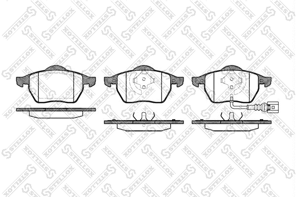 Kit de plaquettes de frein, frein à disque STELLOX 401 041-SX