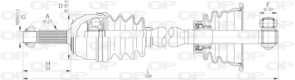Arbre de transmission OPEN PARTS DRS6012.00