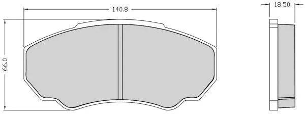 Kit de plaquettes de frein, frein à disque NAKATA NKF 1208P