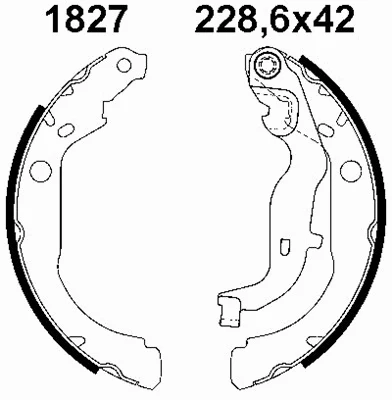 Jeu de mâchoires de frein BSF 01827