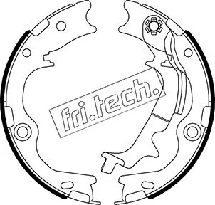 Jeu de mâchoires de frein, frein de stationnement fri.tech. 1046.231