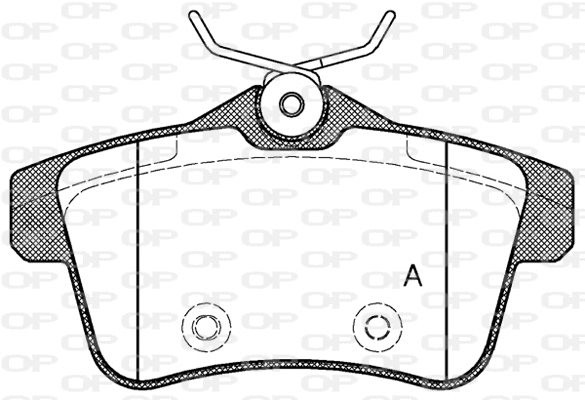 Kit de plaquettes de frein, frein à disque OPEN PARTS BPA1418.00