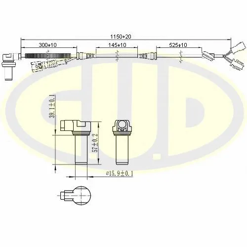Capteur, vitesse de roue G.U.D. GABS01013