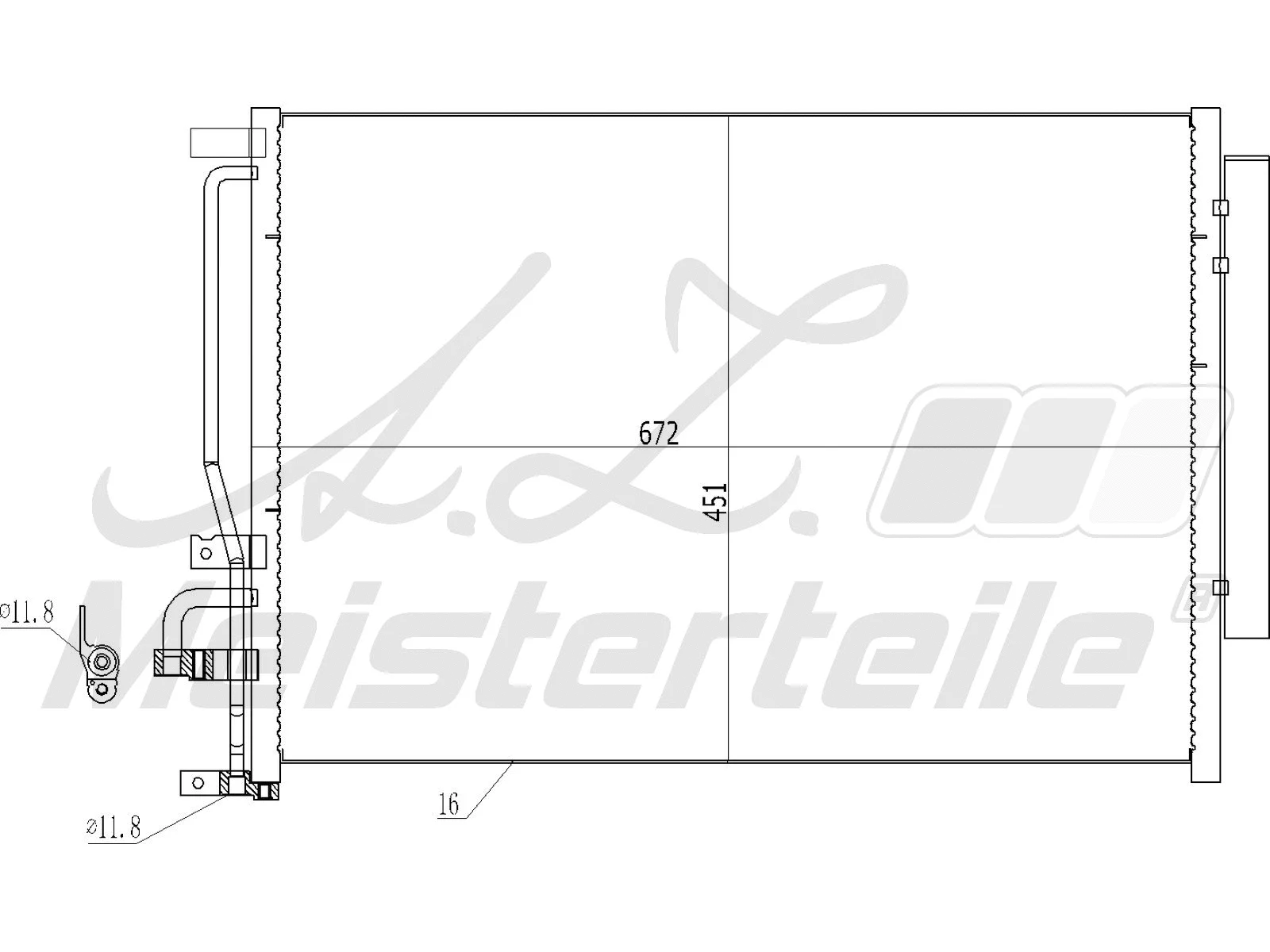 Condenseur, climatisation A.Z. Meisterteile AZMT-45-030-1292