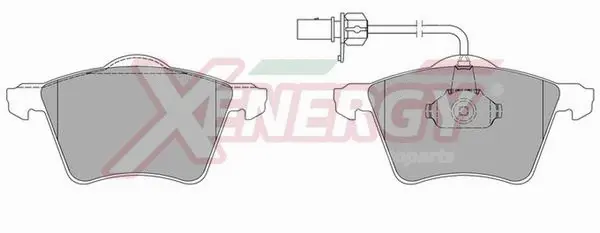 Kit de plaquettes de frein, frein à disque AP XENERGY X40728