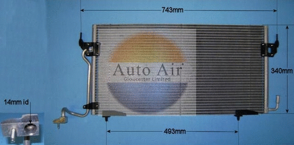 Condenseur, climatisation AUTO AIR GLOUCESTER 16-9750