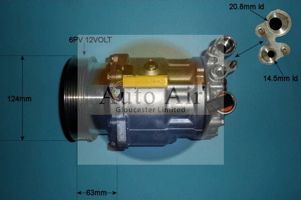 Compresseur, climatisation AUTO AIR GLOUCESTER 14-0221