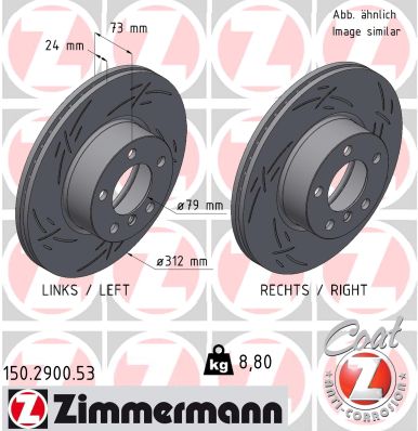 Disque de frein ZIMMERMANN 150.2900.53