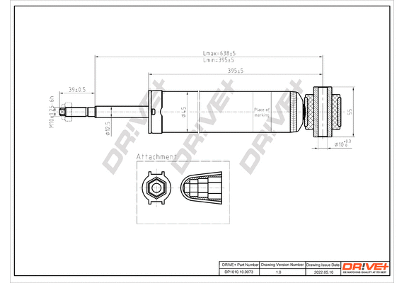 Amortisseur Dr!ve+ DP1610.10.0073