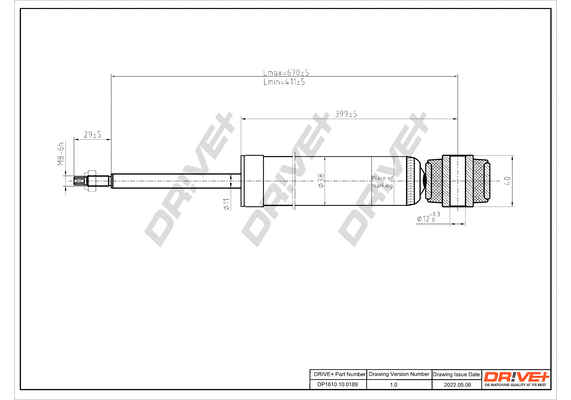 Amortisseur Dr!ve+ DP1610.10.0189