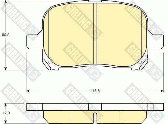 Kit de plaquettes de frein, frein à disque GIRLING 6131529