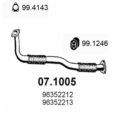 Tuyau d'échappement ASSO 07.1005