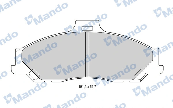 Kit de plaquettes de frein, frein à disque MANDO MBF015191