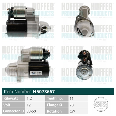 Démarreur HOFFER H5073667