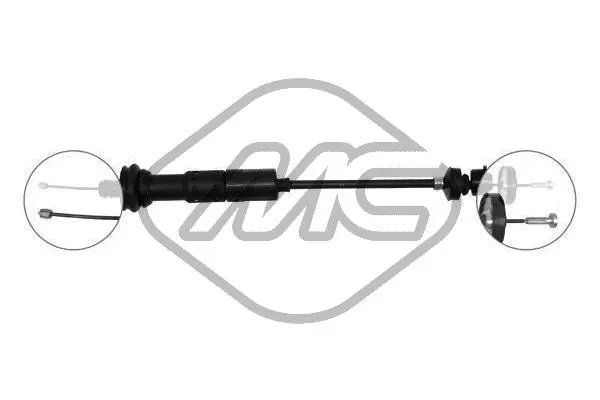 Tirette à câble, commande d'embrayage Metalcaucho 80037