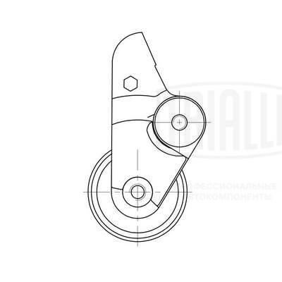 Poulie de tension, courroie crantée TRIALLI CM 6053