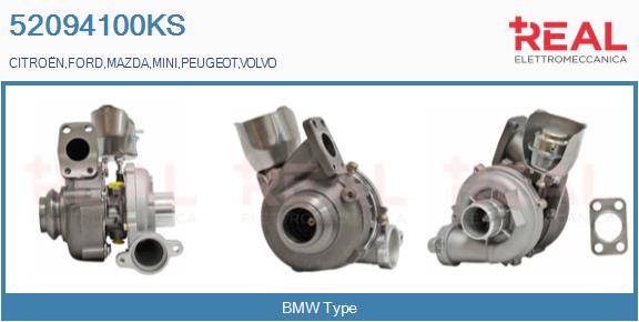 Turbocompresseur, suralimentation REAL 52094100KS