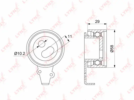 Poulie de tension, courroie crantée LYNXAUTO PB-1272