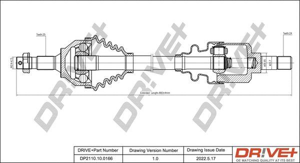 Arbre de transmission Dr!ve+ DP2110.10.0166