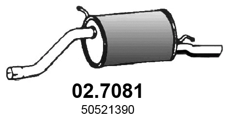 Silencieux arrière ASSO 02.7081