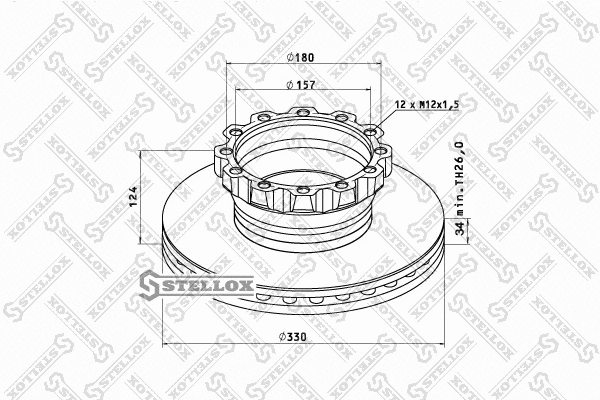 Disque de frein STELLOX 85-00711-SX