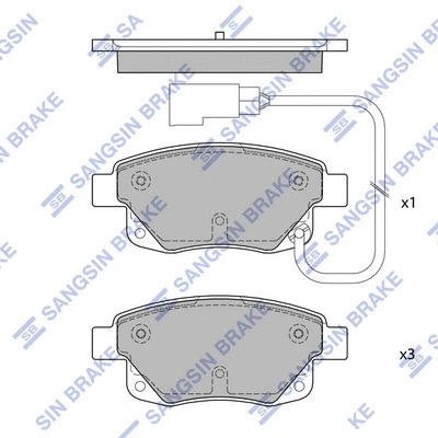 Kit de plaquettes de frein, frein à disque Hi-Q SP4404