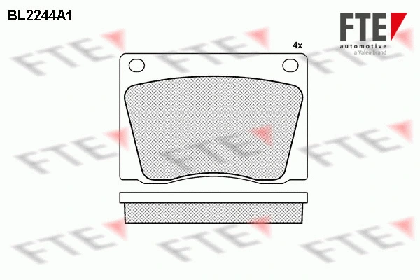 Kit de plaquettes de frein, frein à disque FTE 9010695