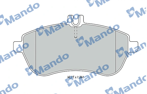 Kit de plaquettes de frein, frein à disque MANDO MBF015233