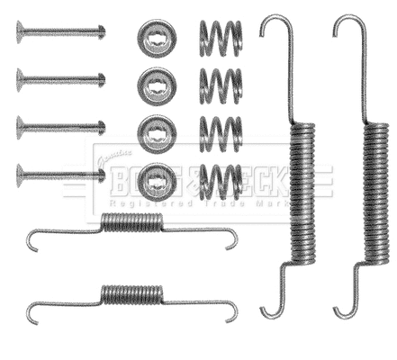 Kit d'accessoires, mâchoire de frein BORG & BECK BBK6085