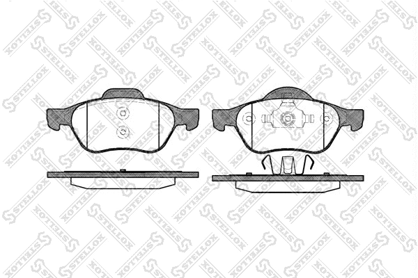 Kit de plaquettes de frein, frein à disque STELLOX 973 000-SX
