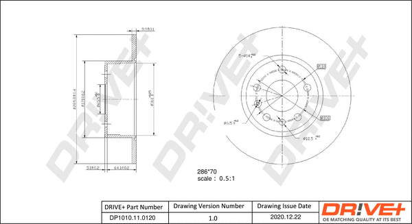 Disque de frein Dr!ve+ DP1010.11.0120