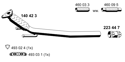 Tuyau d'échappement ERNST 140423