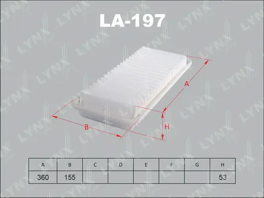 Filtre à air LYNXAUTO LA-197