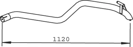 Tuyau d'échappement DINEX 54614