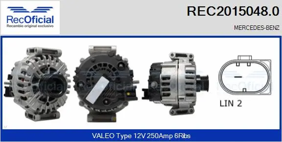 Alternateur RECOFICIAL REC2015048.0