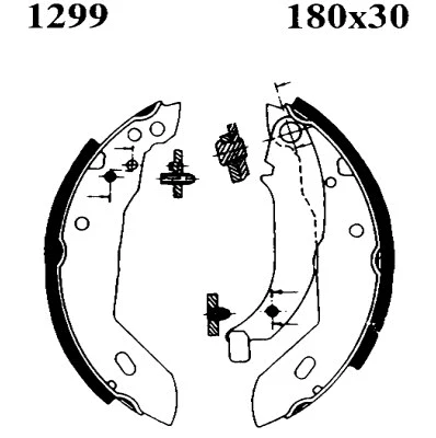 Jeu de mâchoires de frein BSF 01299