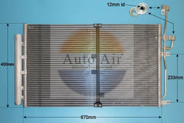 Condenseur, climatisation AUTO AIR GLOUCESTER 16-1374