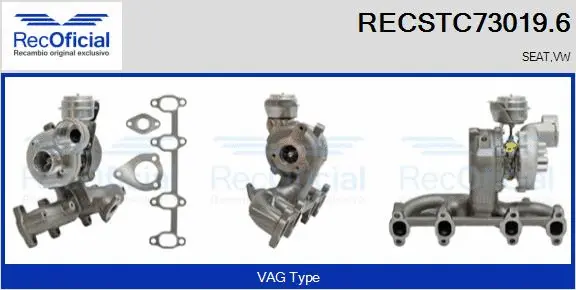 Turbocompresseur, suralimentation RECOFICIAL RECSTC73019.6